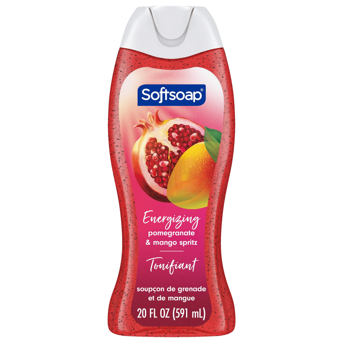 Softsoap Energizing Moisturizing Body Wash, Pomegranate and Mango Spritz Scent, 20 fl oz