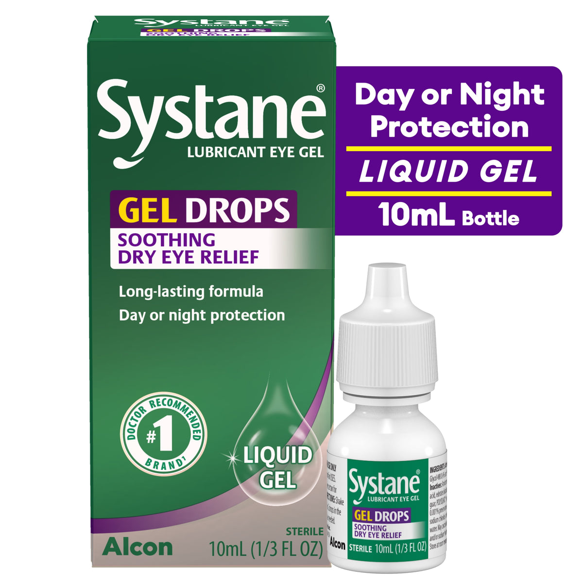 SYSTANE Gel Drops Lubricant Eye Gel, Sterile Dry Eye Relief, 0.33 Fl Oz