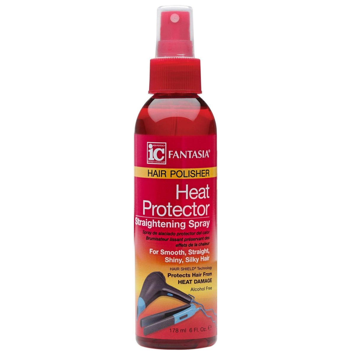 Fantasia High Potency IC Heat Protectant Straighten Spray 6fl. oz., Moisturizing, Unisex