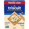 Triscuit Original Whole Grain Wheat Crackers, Vegan Crackers, Healthy Snacks, Family Size, 12.5 oz