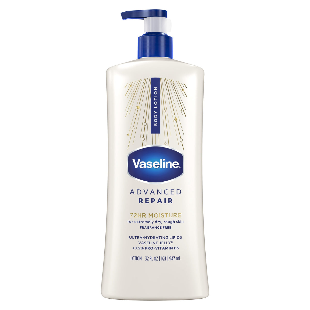 Vaseline Intensive Care Body Lotion for Dry Skin Advanced Repair Unscented Lotion Made with Ultra-Hydrating Lipids + Vaseline Jelly to Repair