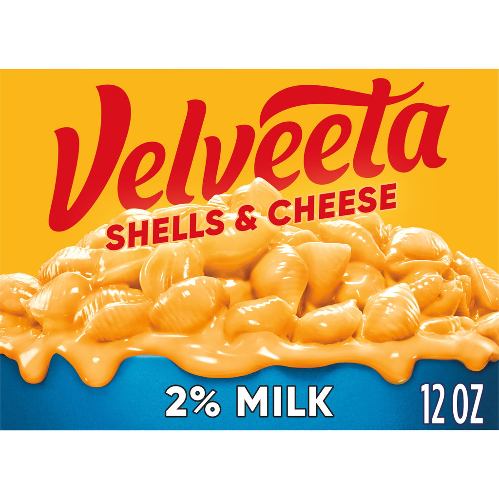 Velveeta Shells and Cheese Mac and Cheese, 1 Box, for Easy Dinner or Dinner Sides, with 2% Milk Cheese, Made with Real Cheese, 12 oz