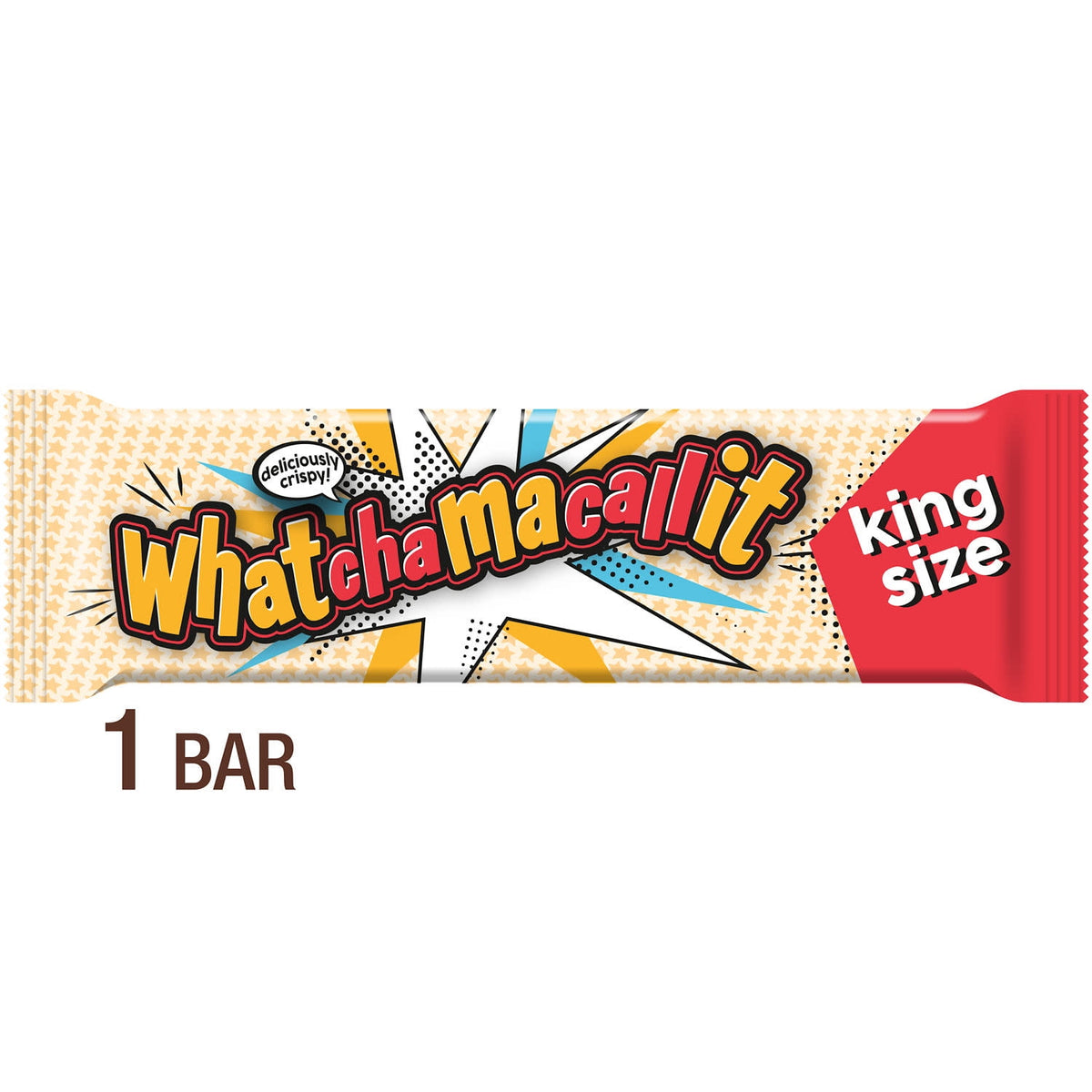 Whatchamacallit Chocolate, Caramel and Peanut Flavored Crisps King Size Candy, Bar 2.6 oz