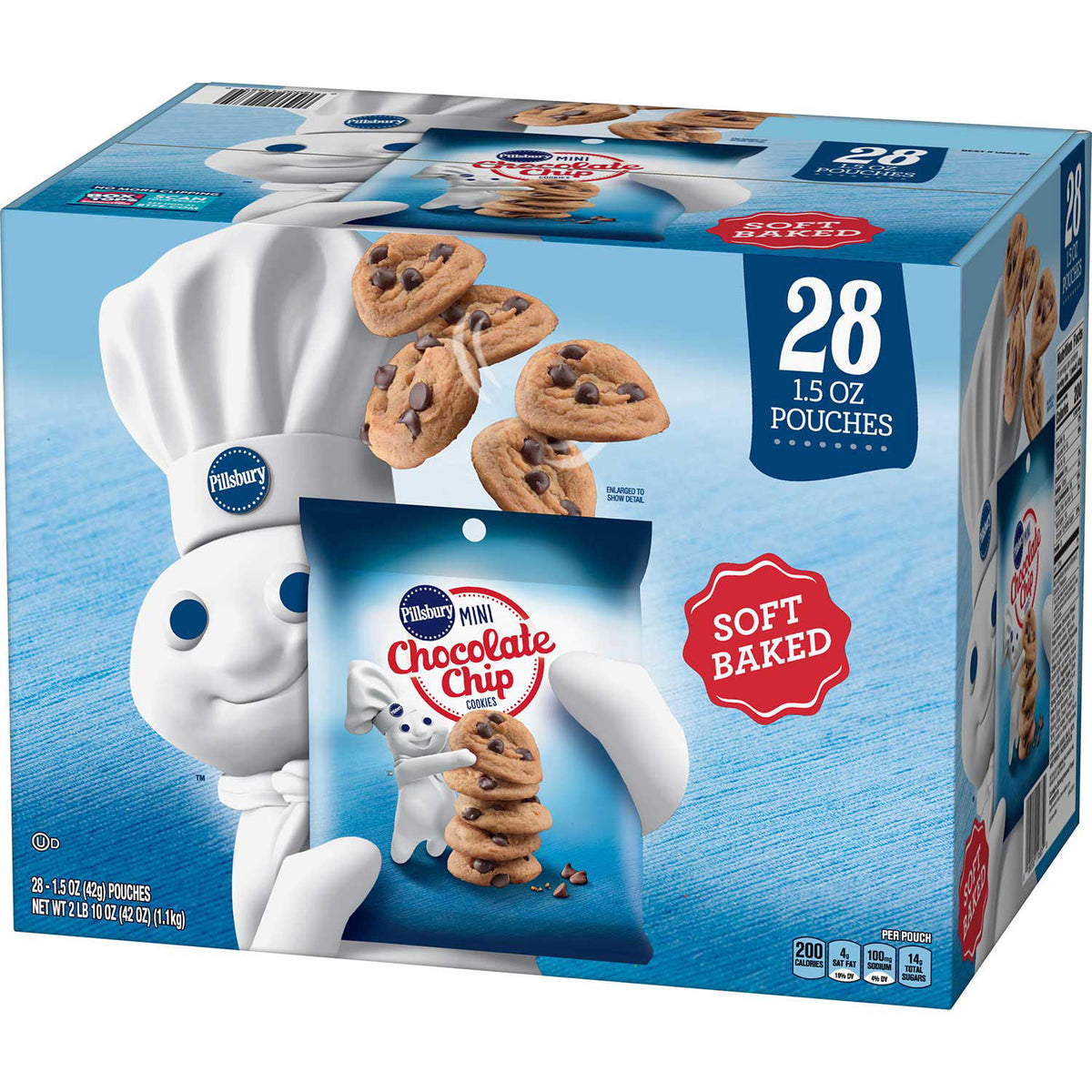 Pillsbury Soft Baked Mini Chocolate Chip Cookies, 28 ea