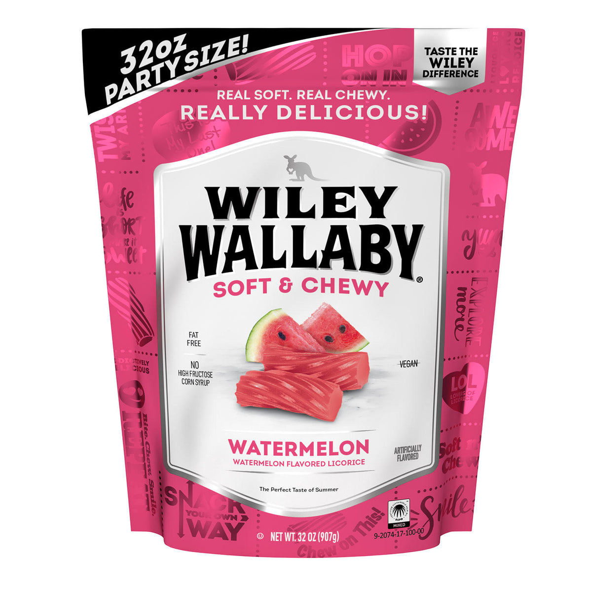 Wiley Wallaby Gourmet Watermelon Licorice, 32 oz