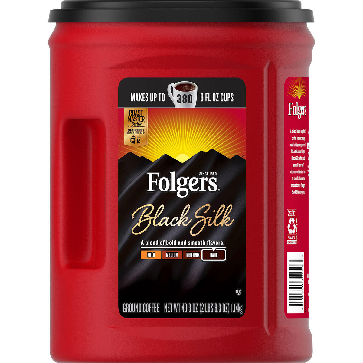 Folgers Black Silk Ground Coffee, 40.3 oz
