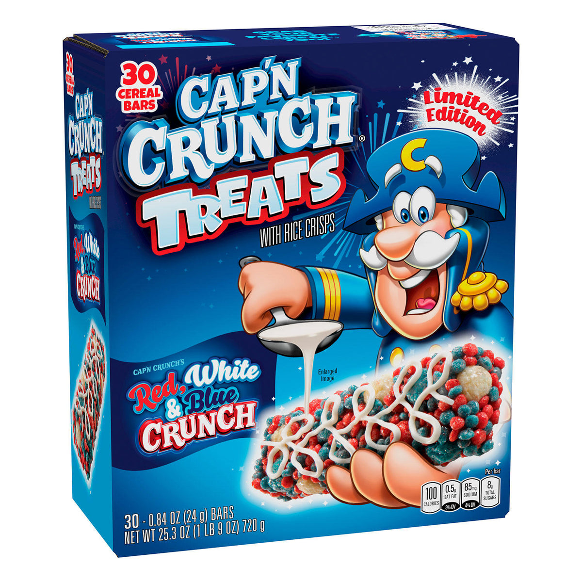 Cap'n Crunch's Red, White and Blue Crunch Treats, 30 ea