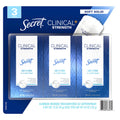 Secret Clinical Soft Solid Antiperspirant and Deodorant, Light & Fresh, 3 ea