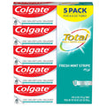 Colgate Total Fresh Mint Stripe Gel Toothpaste Pack, 5 ea