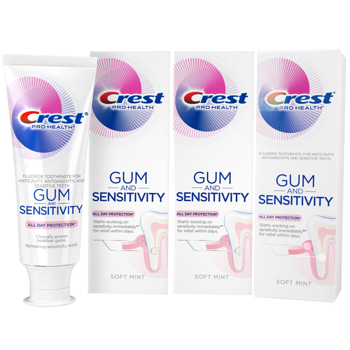 Crest Pro-Health Gum and Sensitivity Pack, Sensitive Toothpaste, 3 ea
