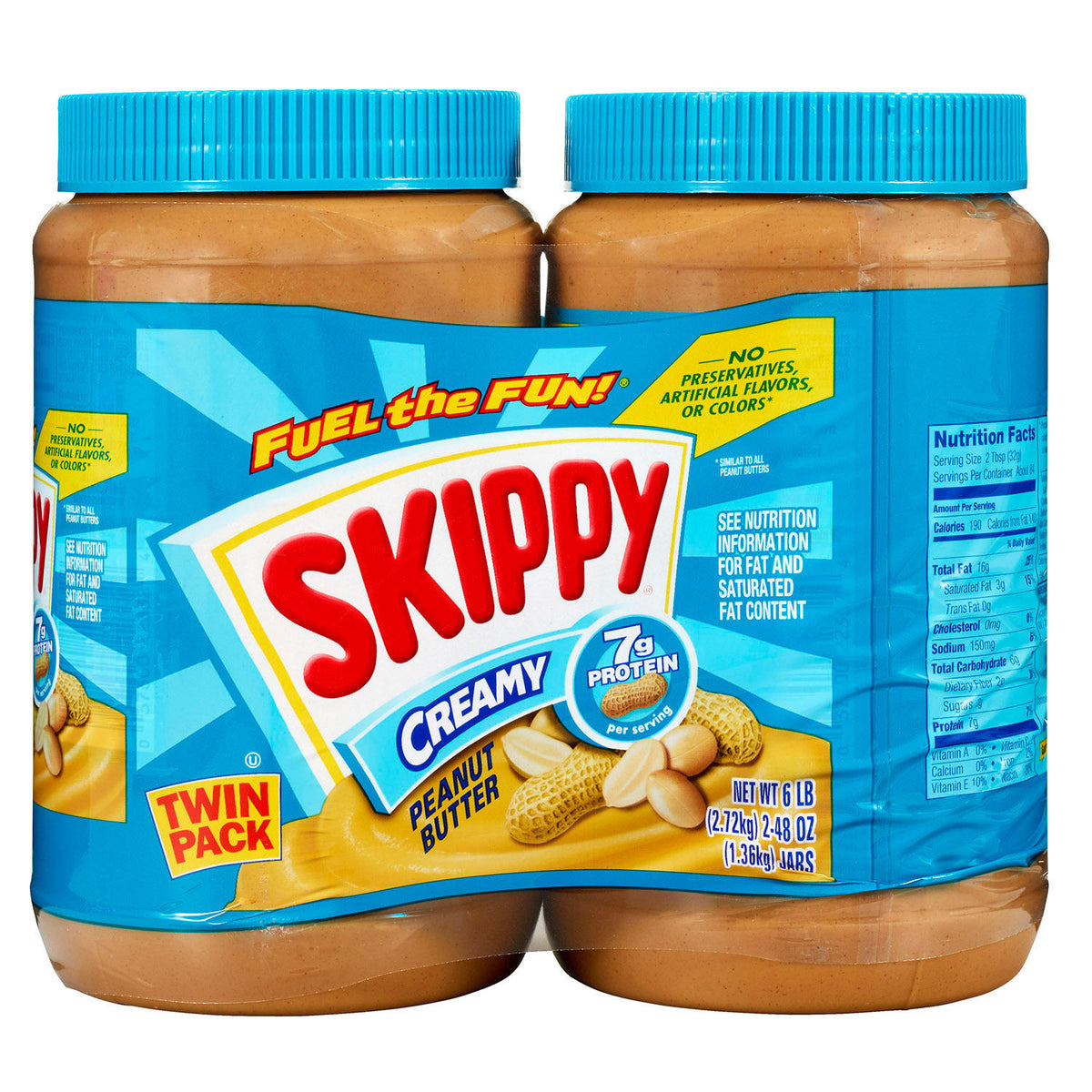 Skippy Creamy Peanut Butter Spread Pack, 2 ea
