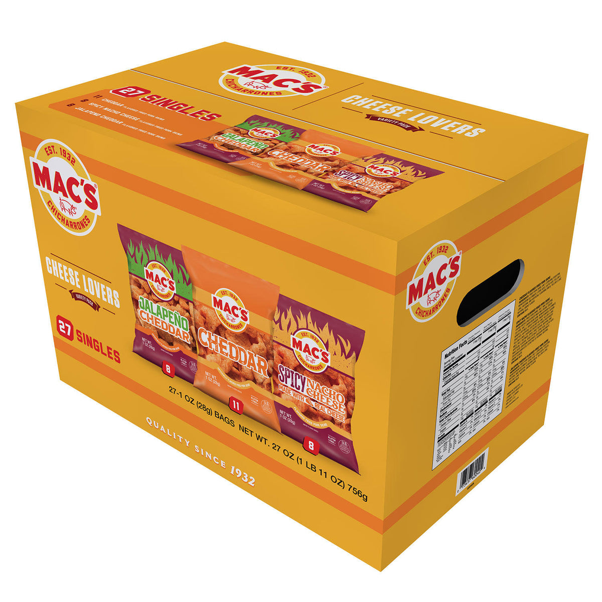 Mac's Cheese Lovers Variety Pack, 27 ea