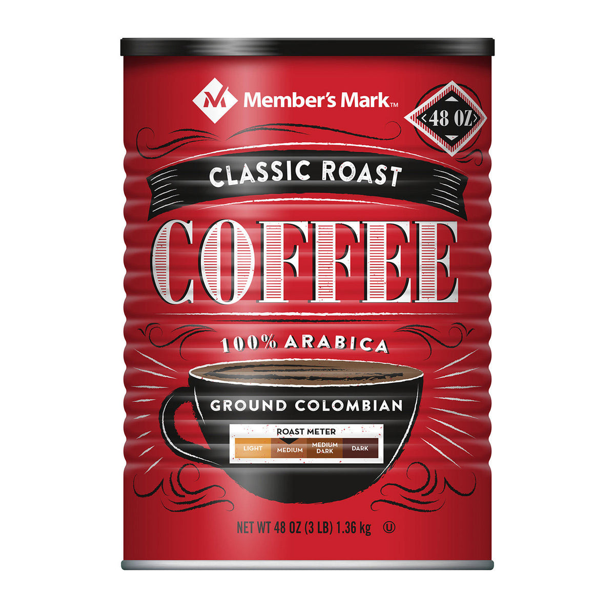 Member's Mark Classic Roast Ground Coffee, 48 oz