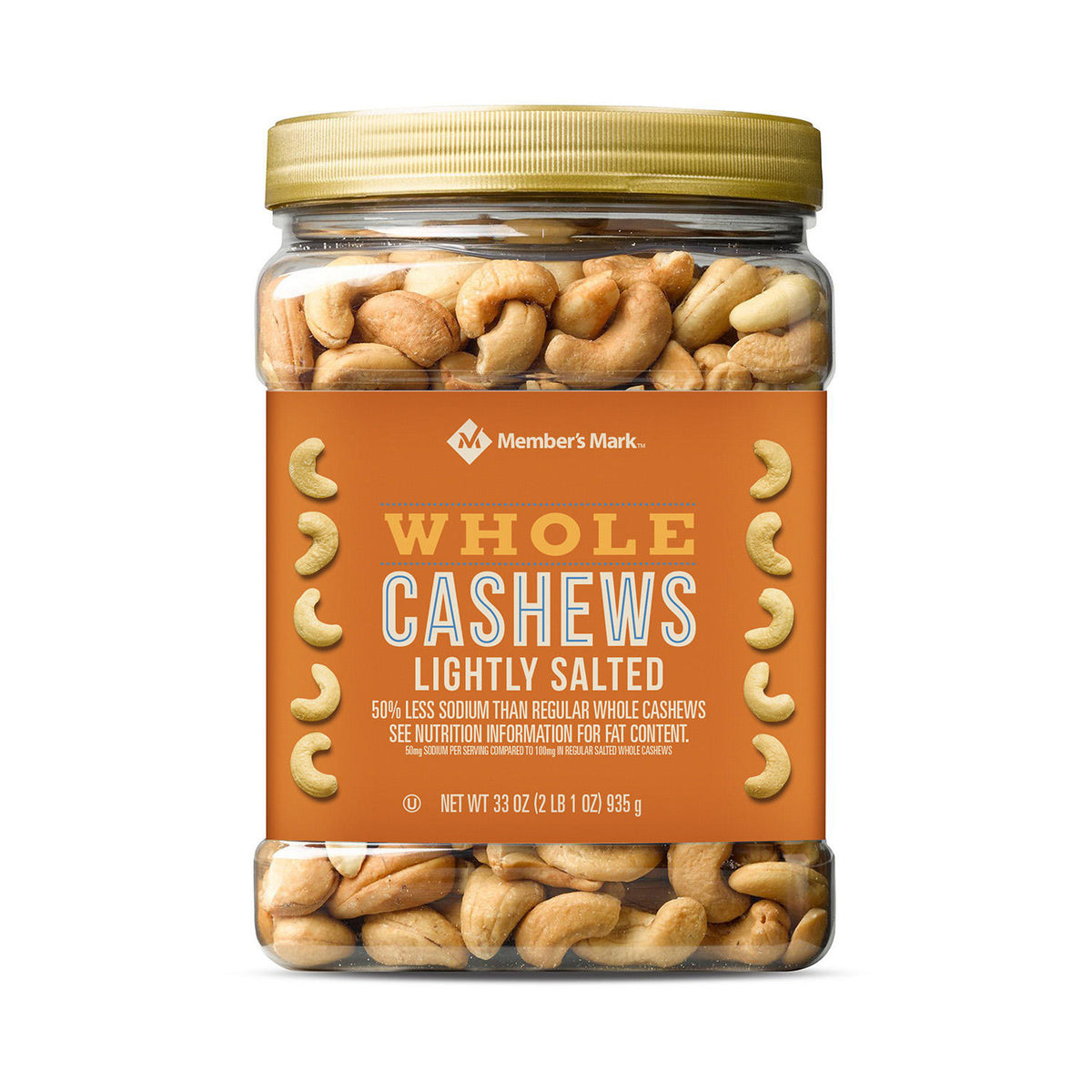 Member's Mark Lightly Salted Whole Cashews, 33 oz