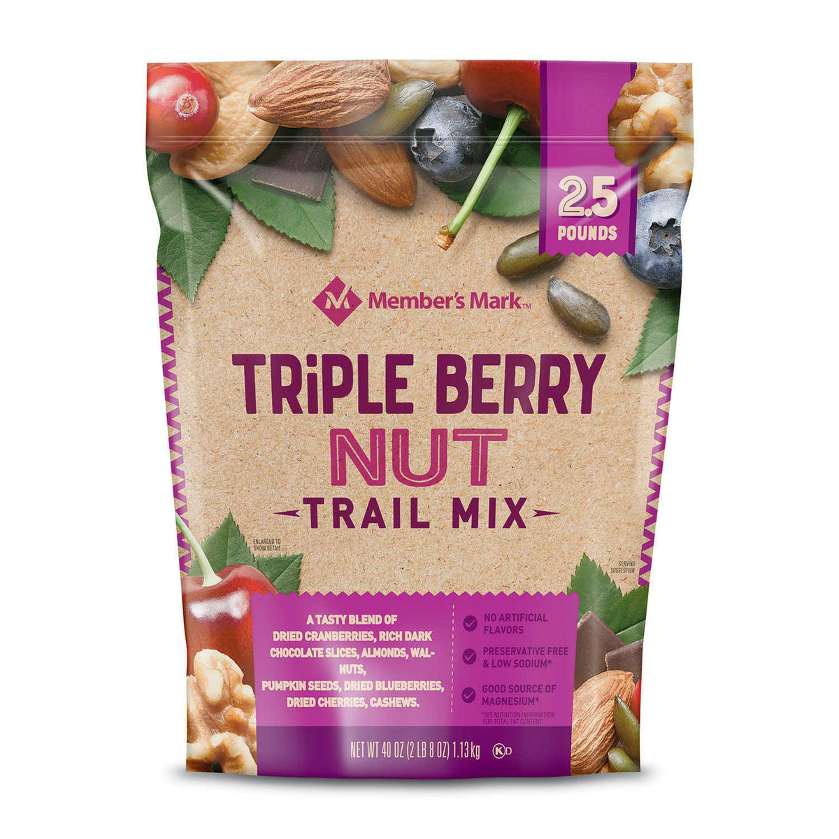 Member's Mark Triple Berry Nut Trail Mix, 40 oz