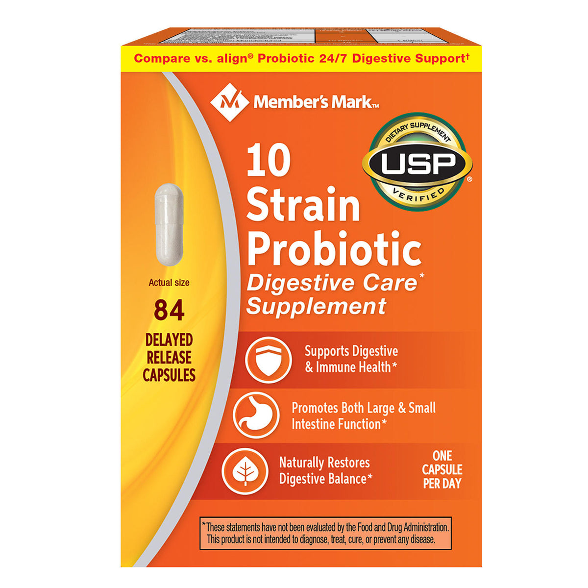Member's Mark 10 Strain Probiotic, 84 ea