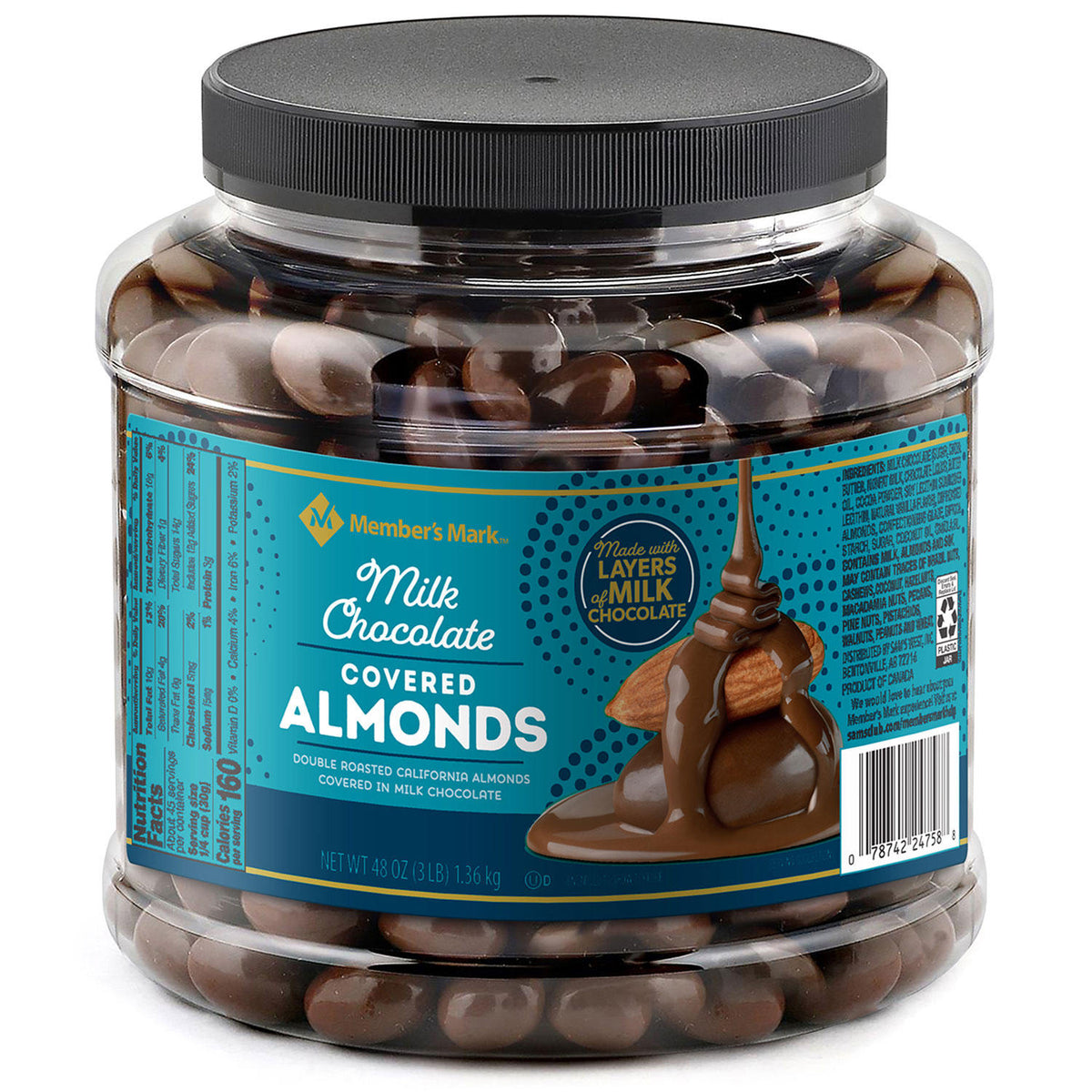 Member's Mark Chocolate Almonds, 48 oz
