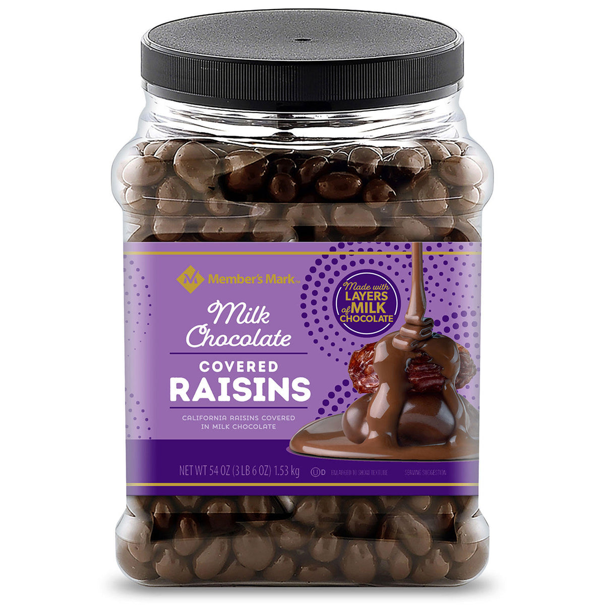 Member's Mark Chocolate Raisins, 54 oz