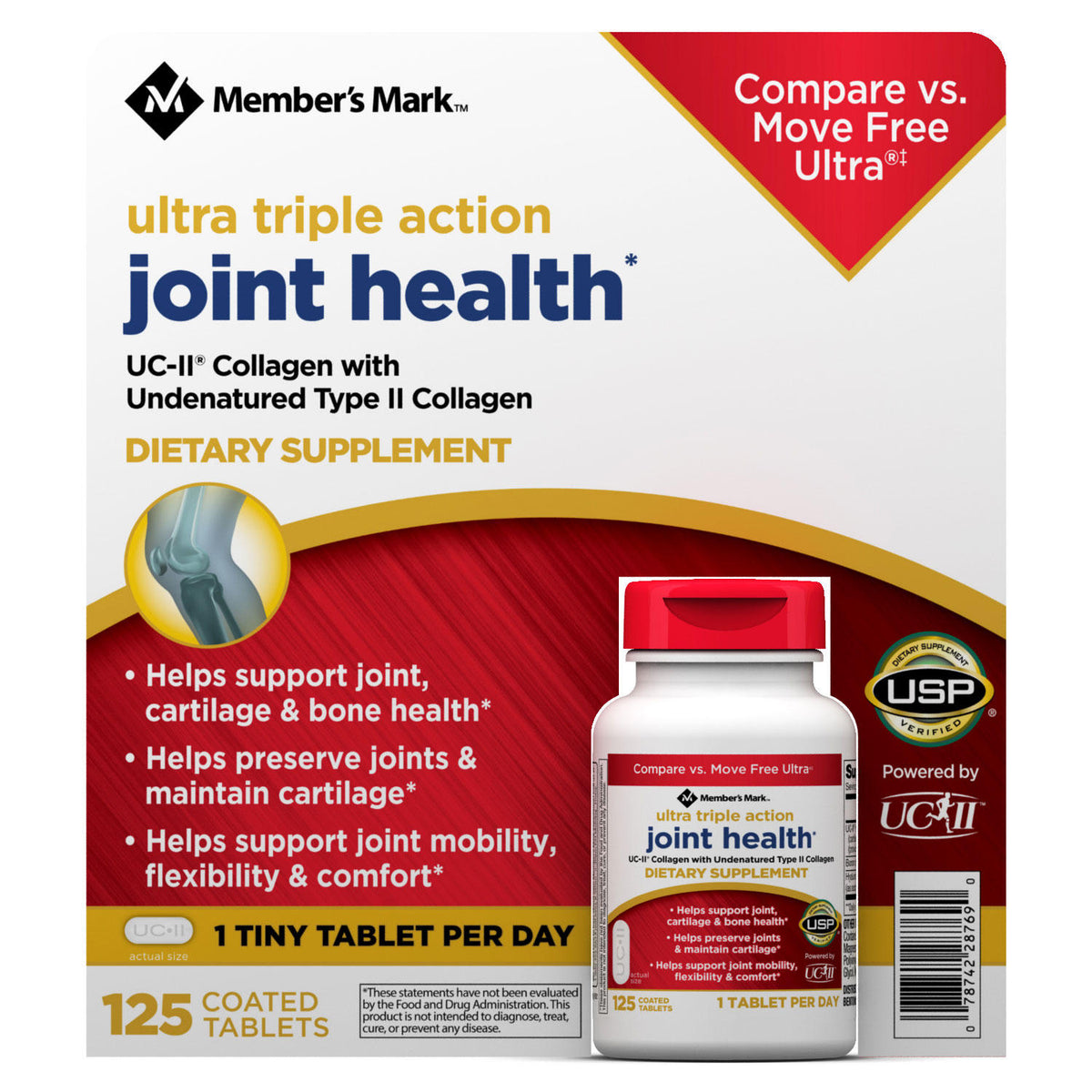 Member's Mark Ultra Triple Action Joint Health, 125 ea