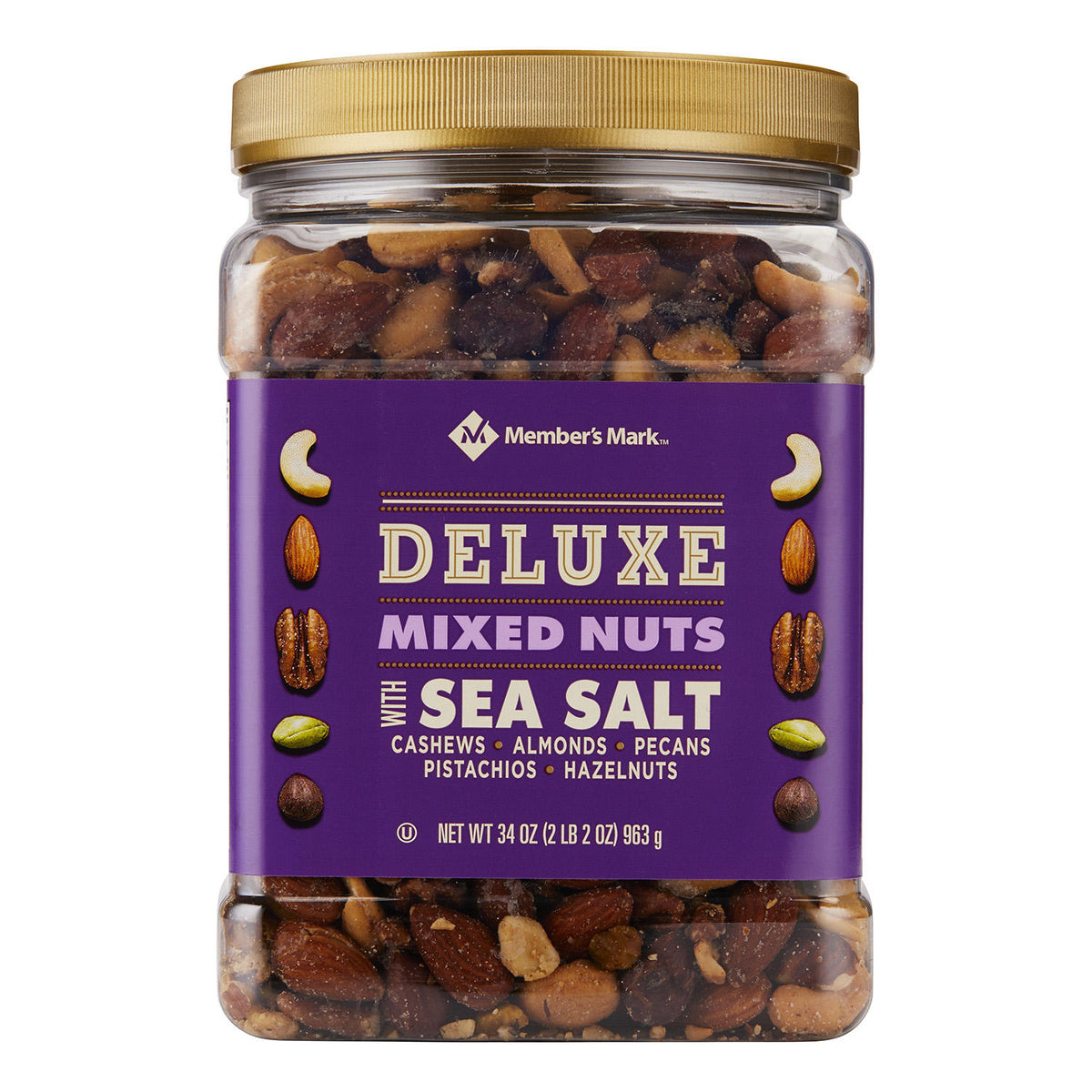 Member's Mark Deluxe Mixed Nuts with Sea Salt, 34 oz