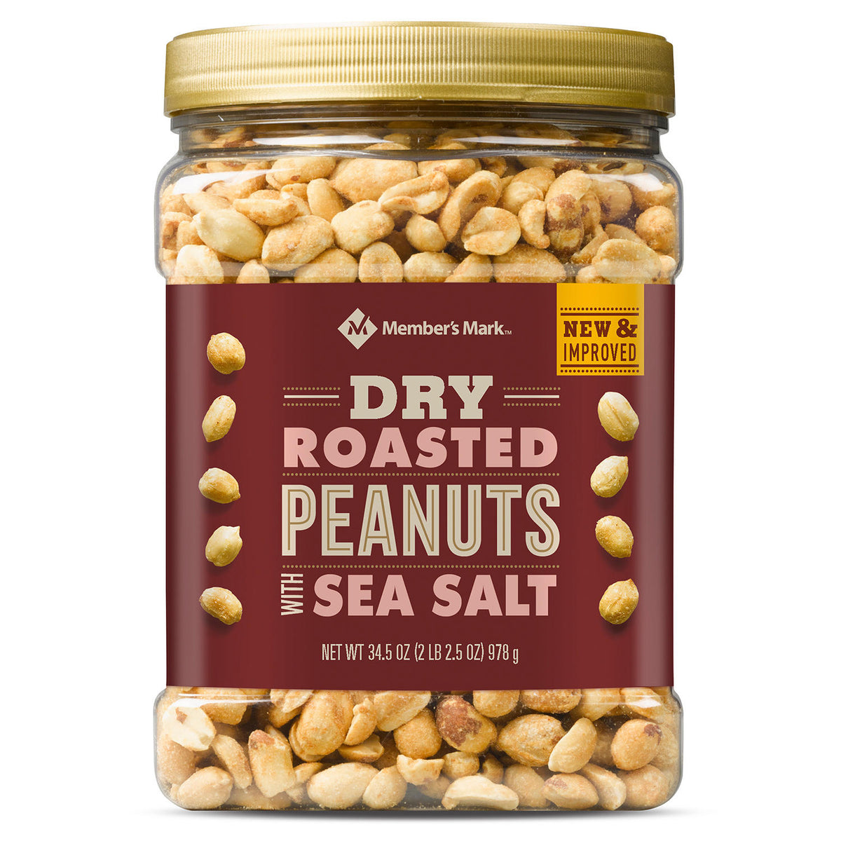 Member's Mark Dry Roasted Peanuts with Sea Salt, 34.5 oz