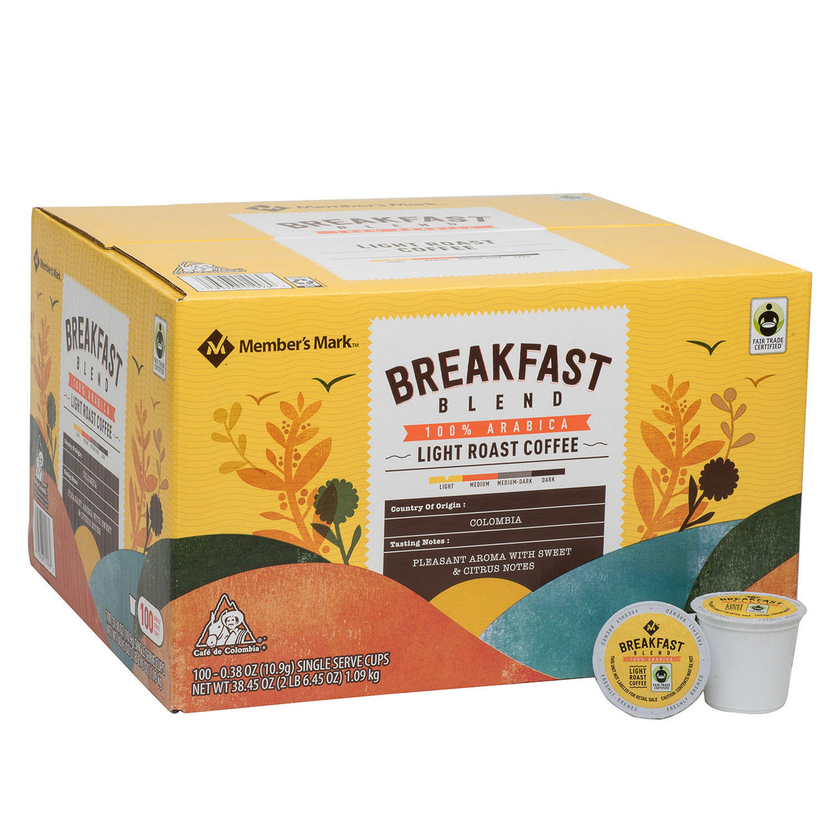 Member's Mark Breakfast Blend, Single-Serve Cups, 100 ea
