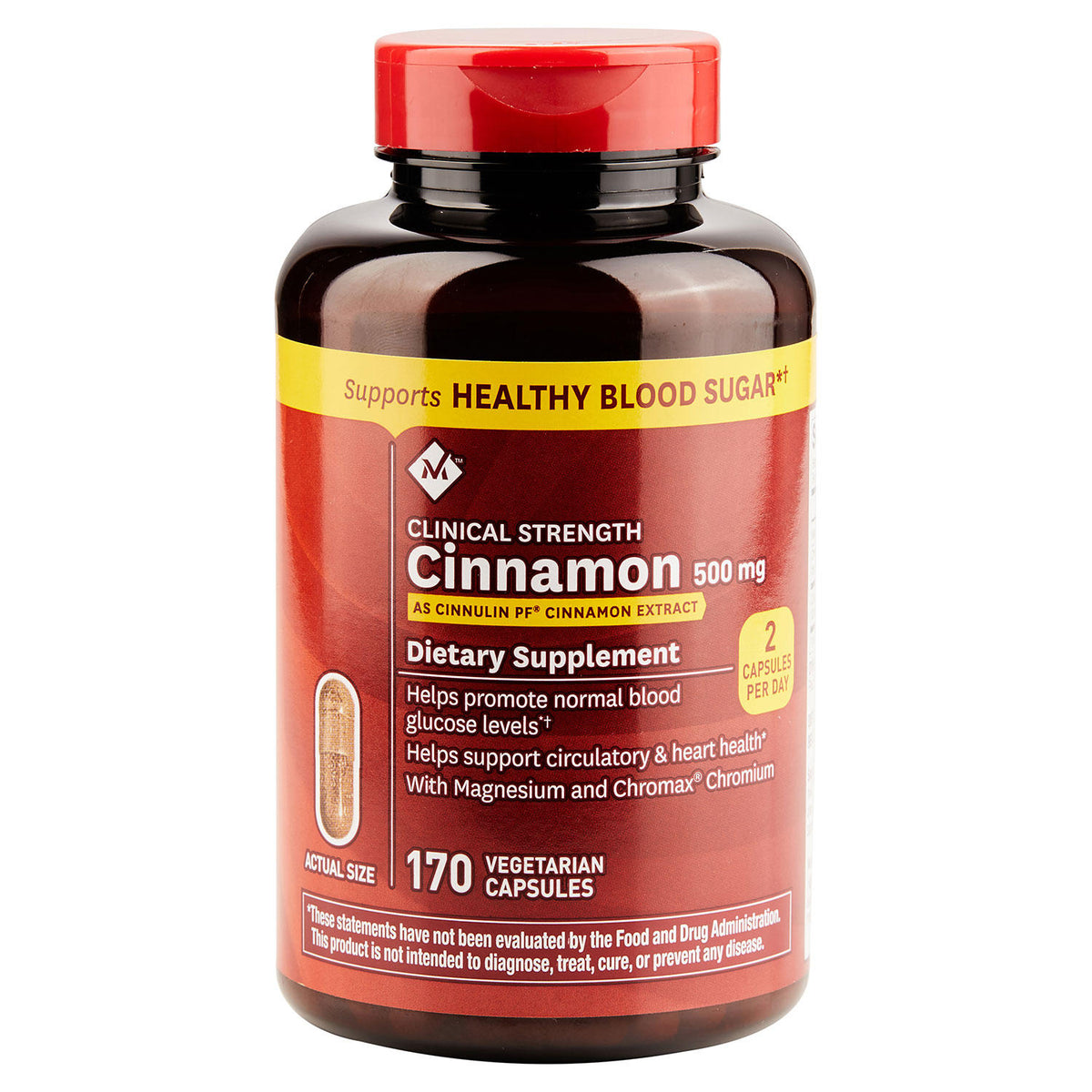 Member's Mark Clinical Strength Cinnamon, Vegetartian Capsules, 170 ea