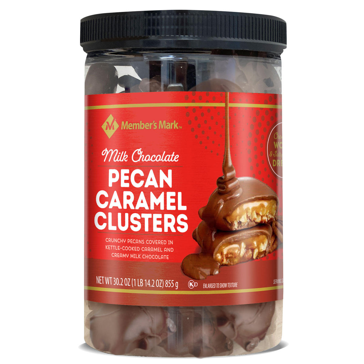 Member's Mark Milk Chocolate Pecan Caramel Clusters, 30.2 oz