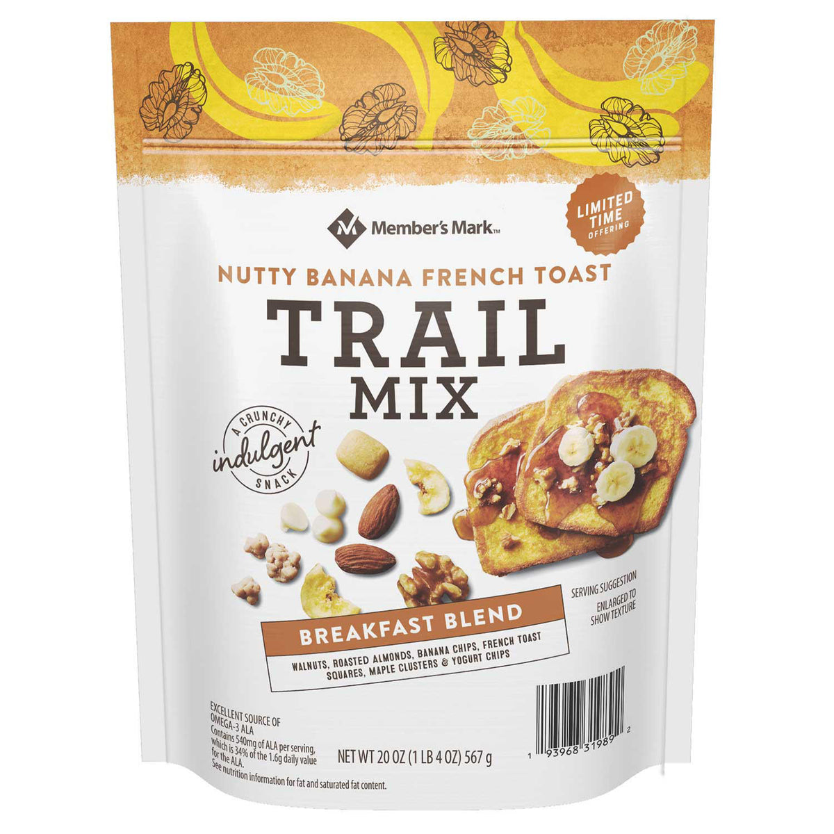 Member's Mark Nutty Banana French Toast Trail Mix, 20 oz