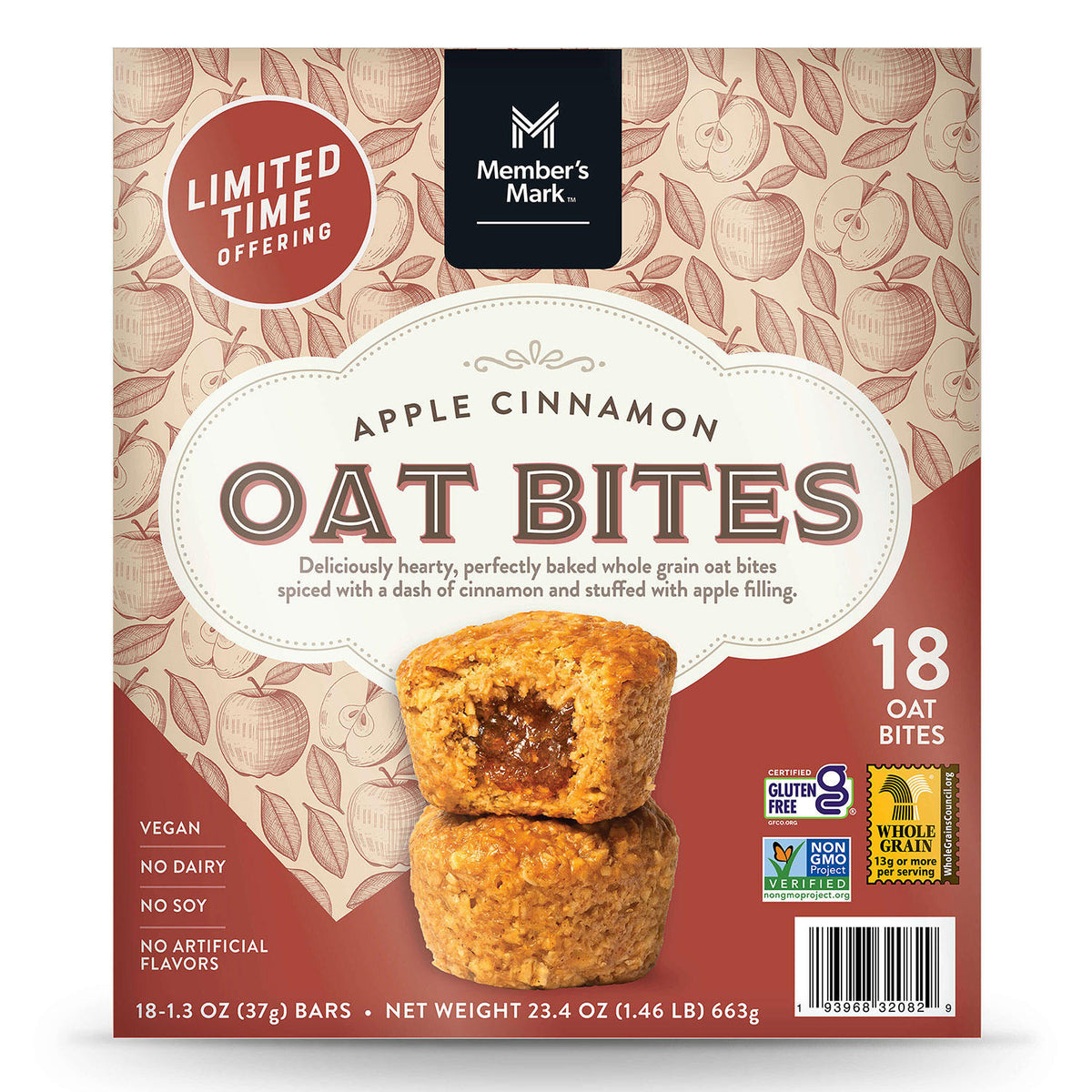 Member's Mark Oat Bites, Apple Cinnamon, 18 ea