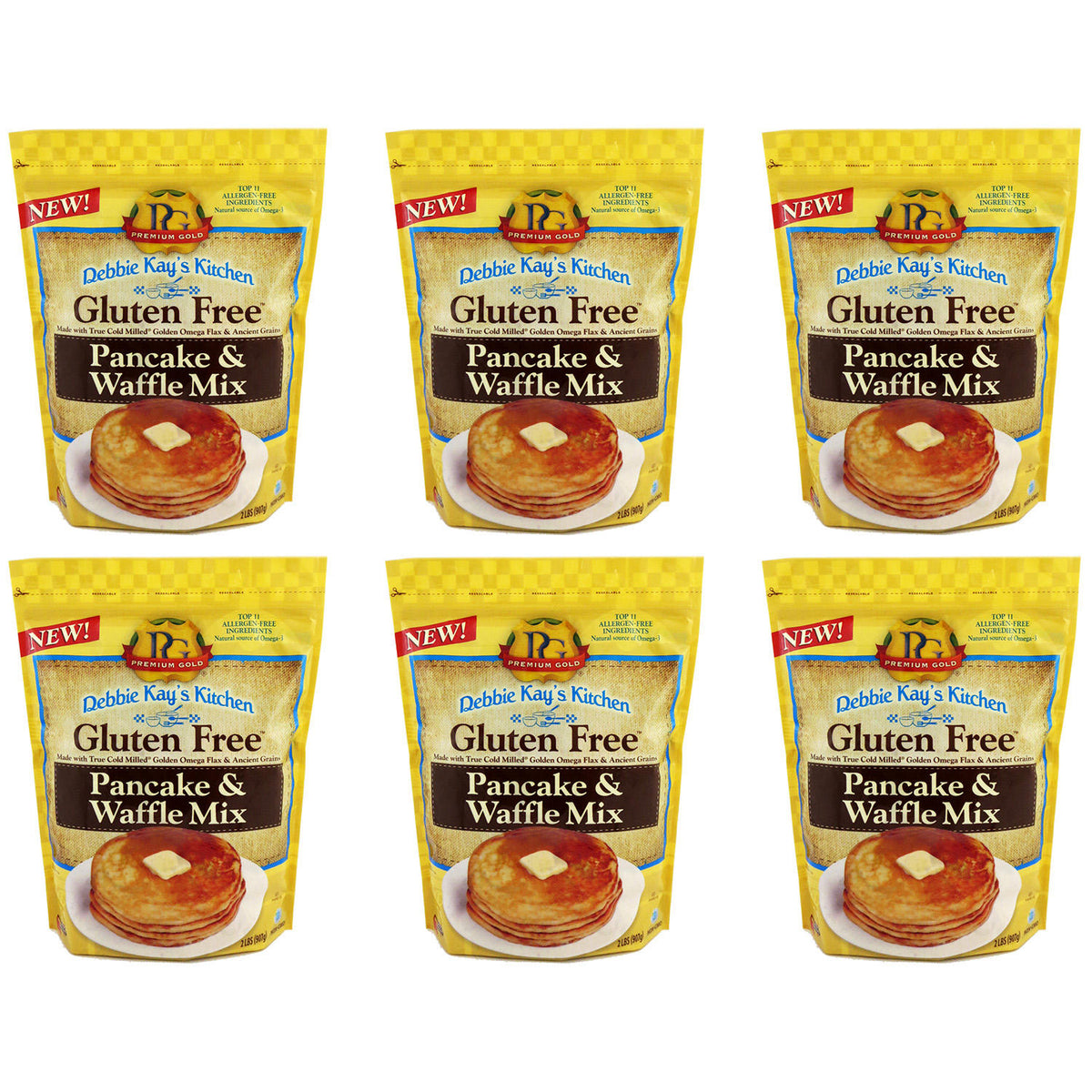 Debbie Kay's Kitchen Gluten-Free Pancake and Waffle Mix Pack, 6 ea