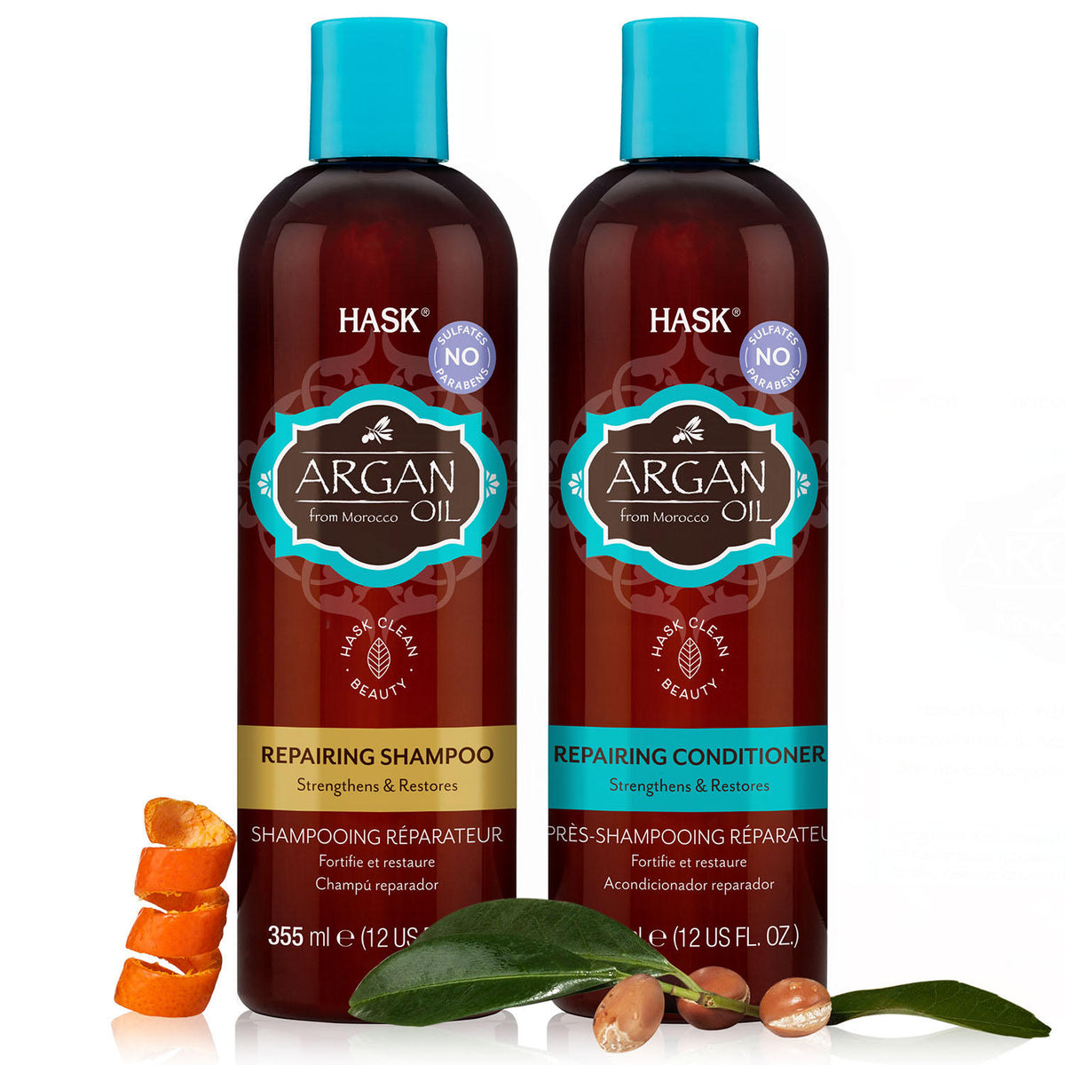 HASK Argan Oil Repairing Shampoo & Conditioner Pack, 2 ea