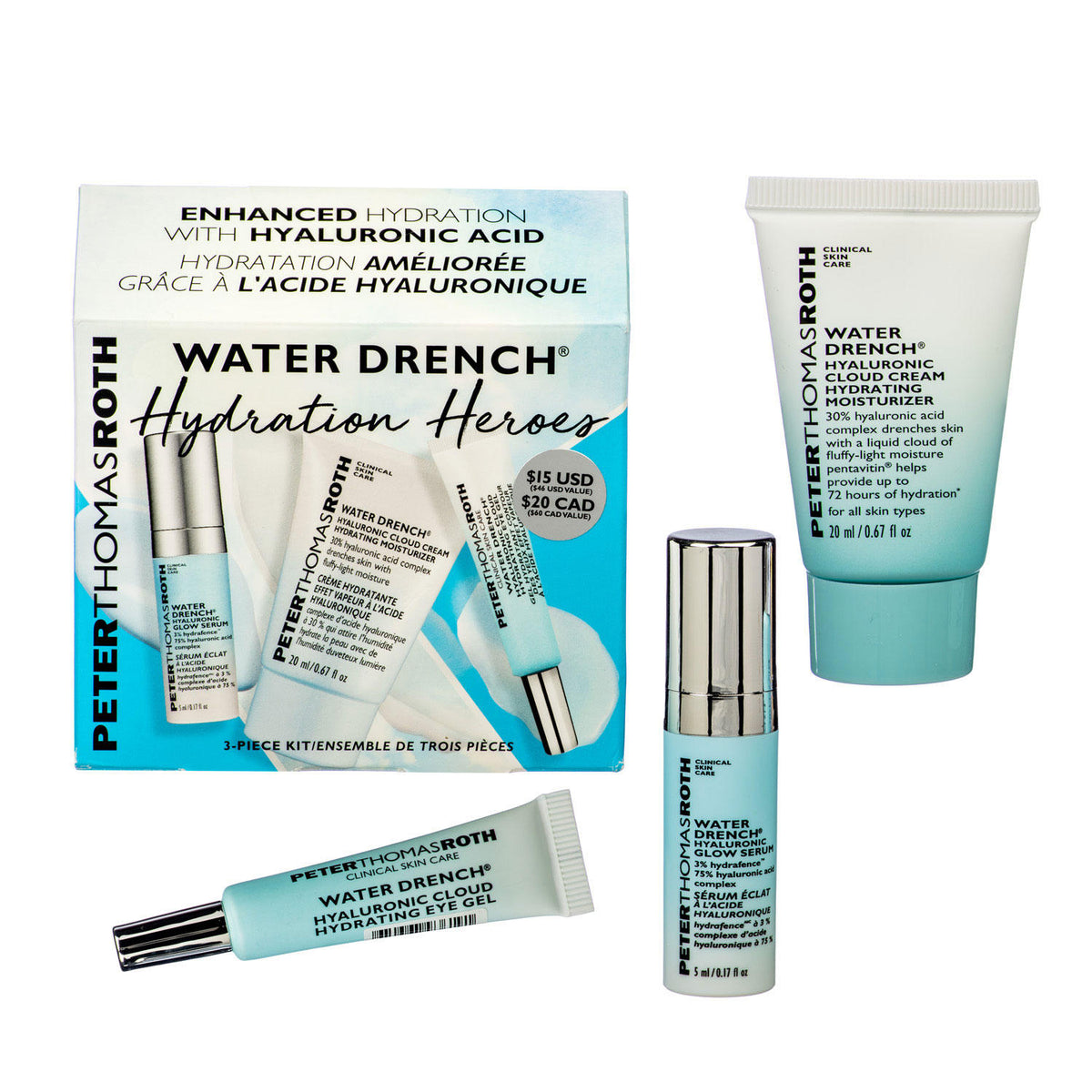 Peter Thomas Roth Water Drench Hydration Heroes 3-Piece Kit, 1 ea