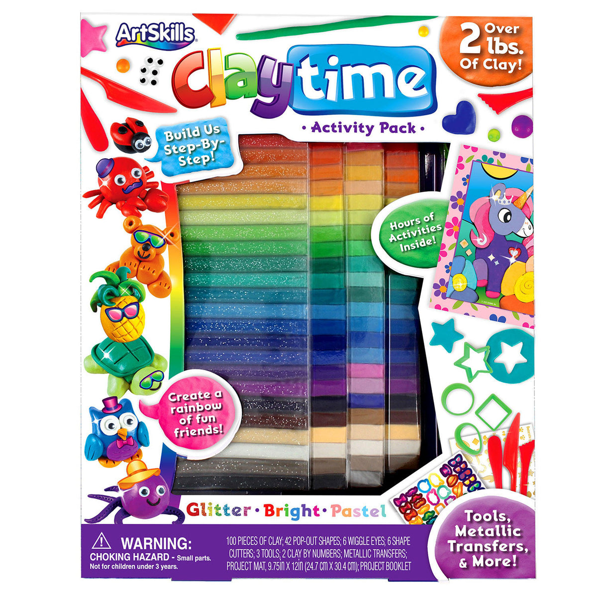 ArtSkills Claytime Art Activity Kit for Kids with 2 lbs of Clay, 1 ea