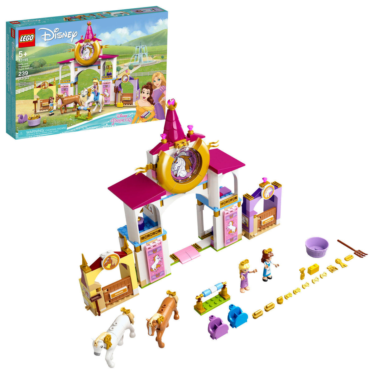 LEGO Disney Belle and Rapunzel's Royal Stables Building Kit with 239 Pieces, 1 ea
