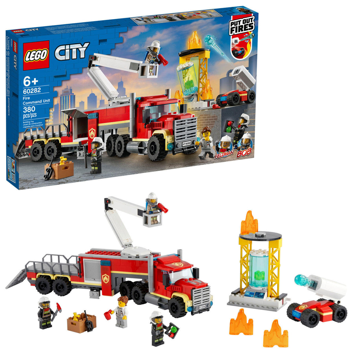 LEGO City Fire Command Unit Building Kit with 380 Pieces, 1 ea