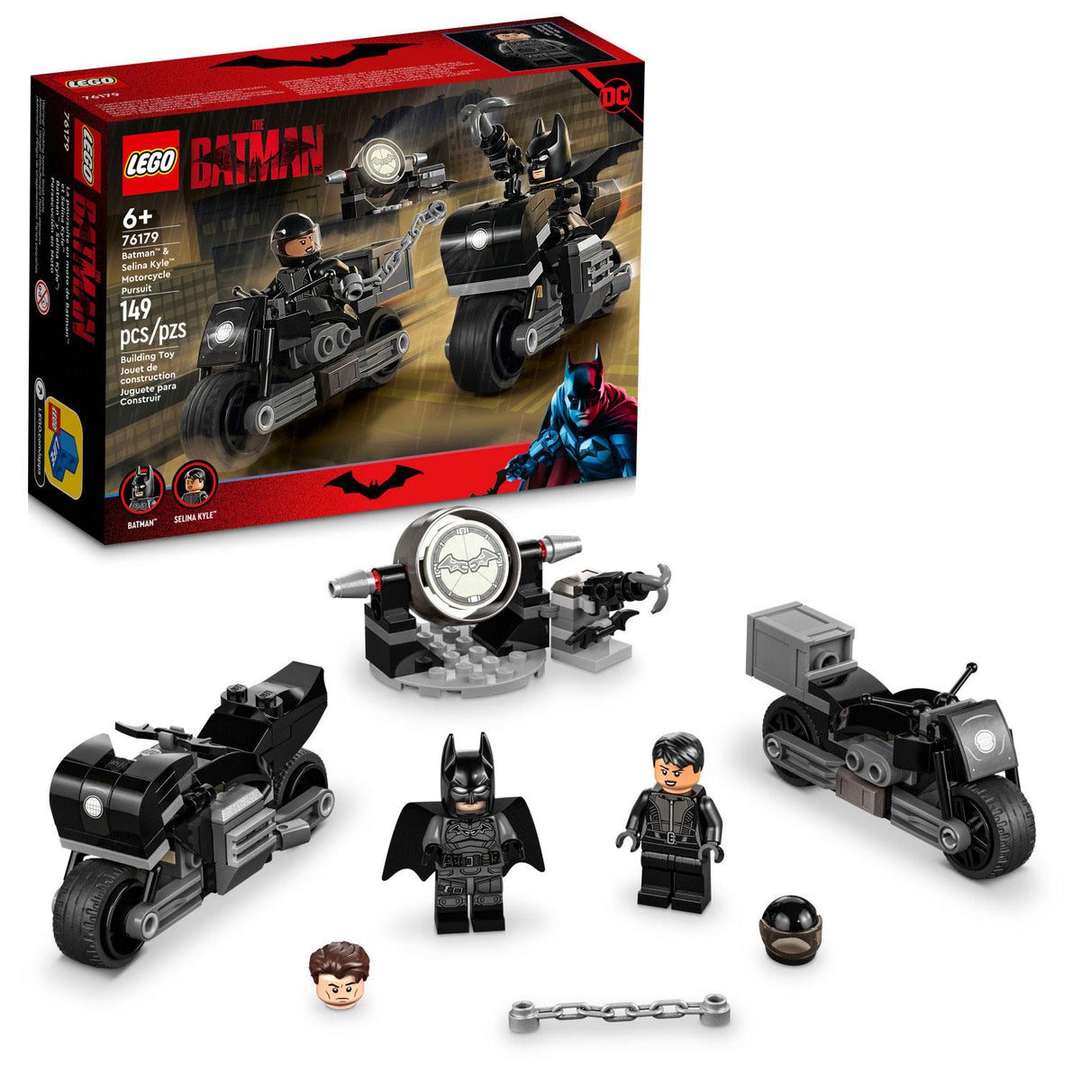 LEGO Batman & Selina Kyle Motorcycle Pursuit Kit with 149 Pieces, 1 ea