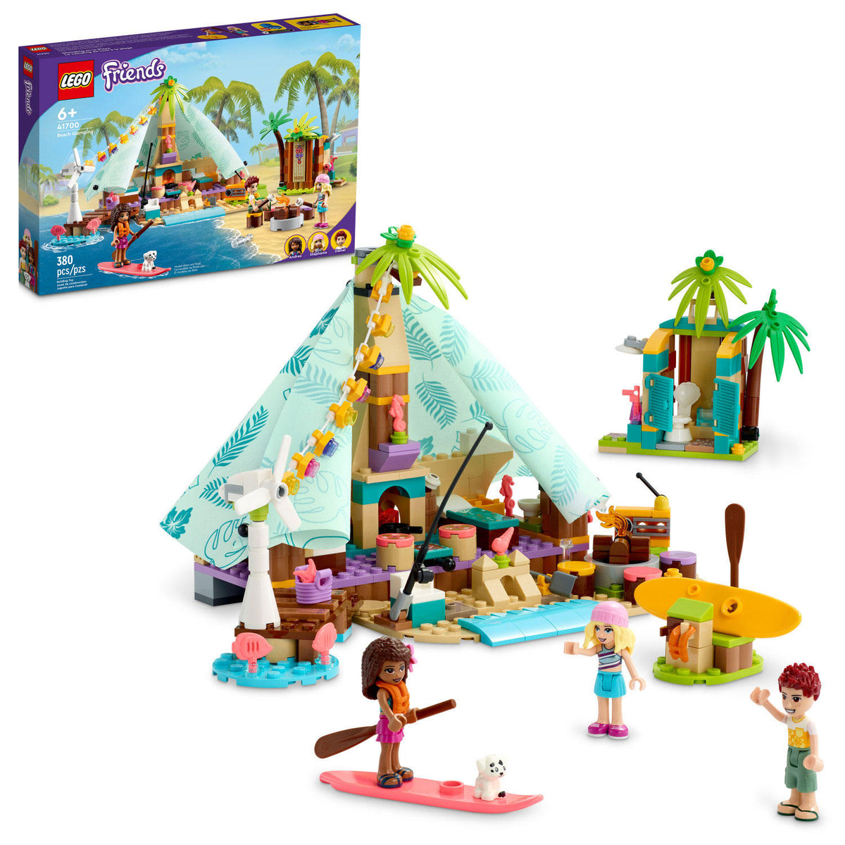 LEGO Friends Beach Glamping Building Kit with 380 Pieces, 1 ea