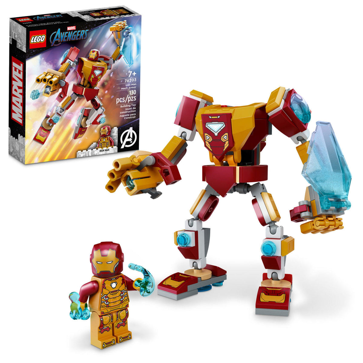 LEGO Marvel Iron Man Mech Armor Building Kit with 130 Pieces, 1 ea