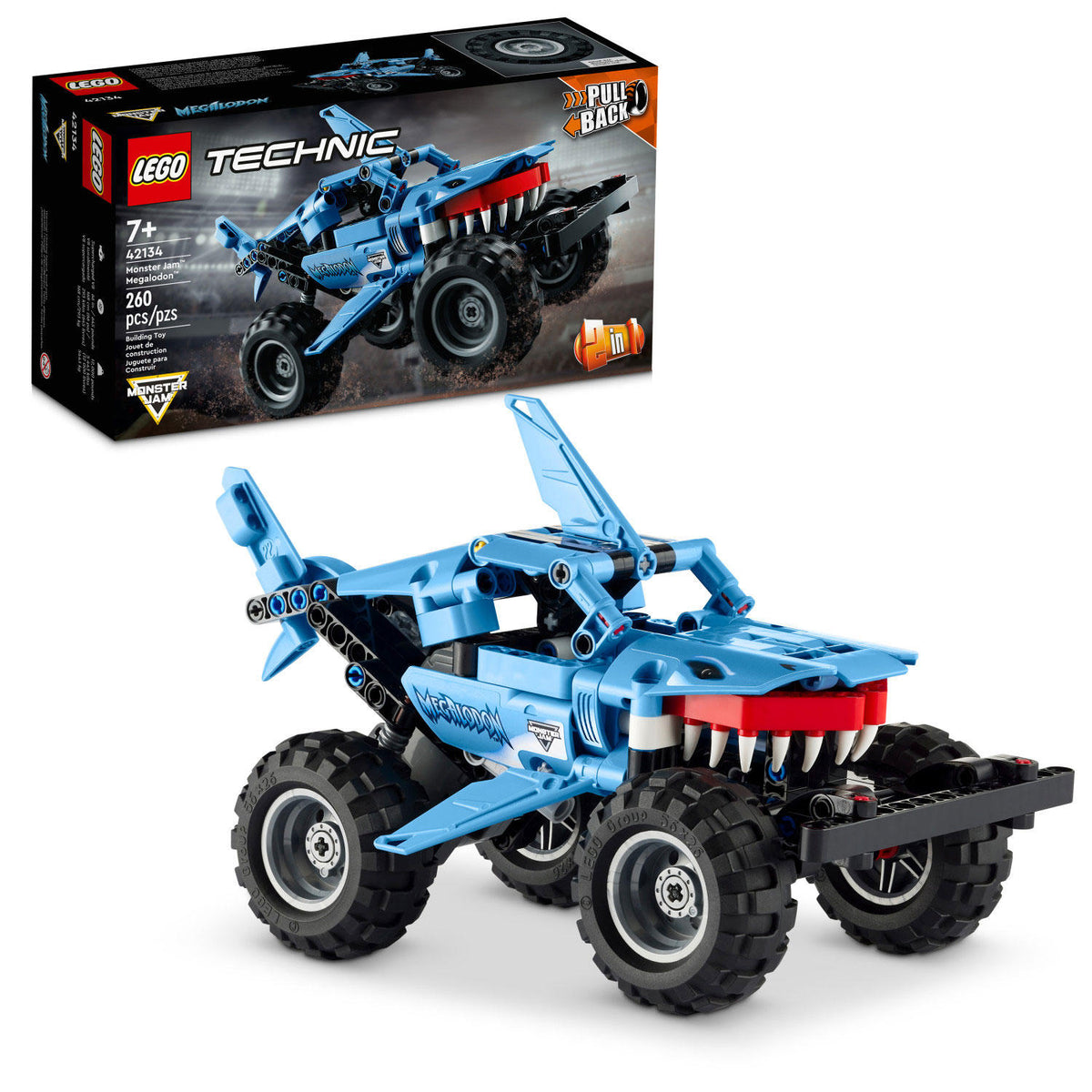 LEGO Technic Monster Jam Megalodon Model Building Kit with 260 Pieces, 1 ea