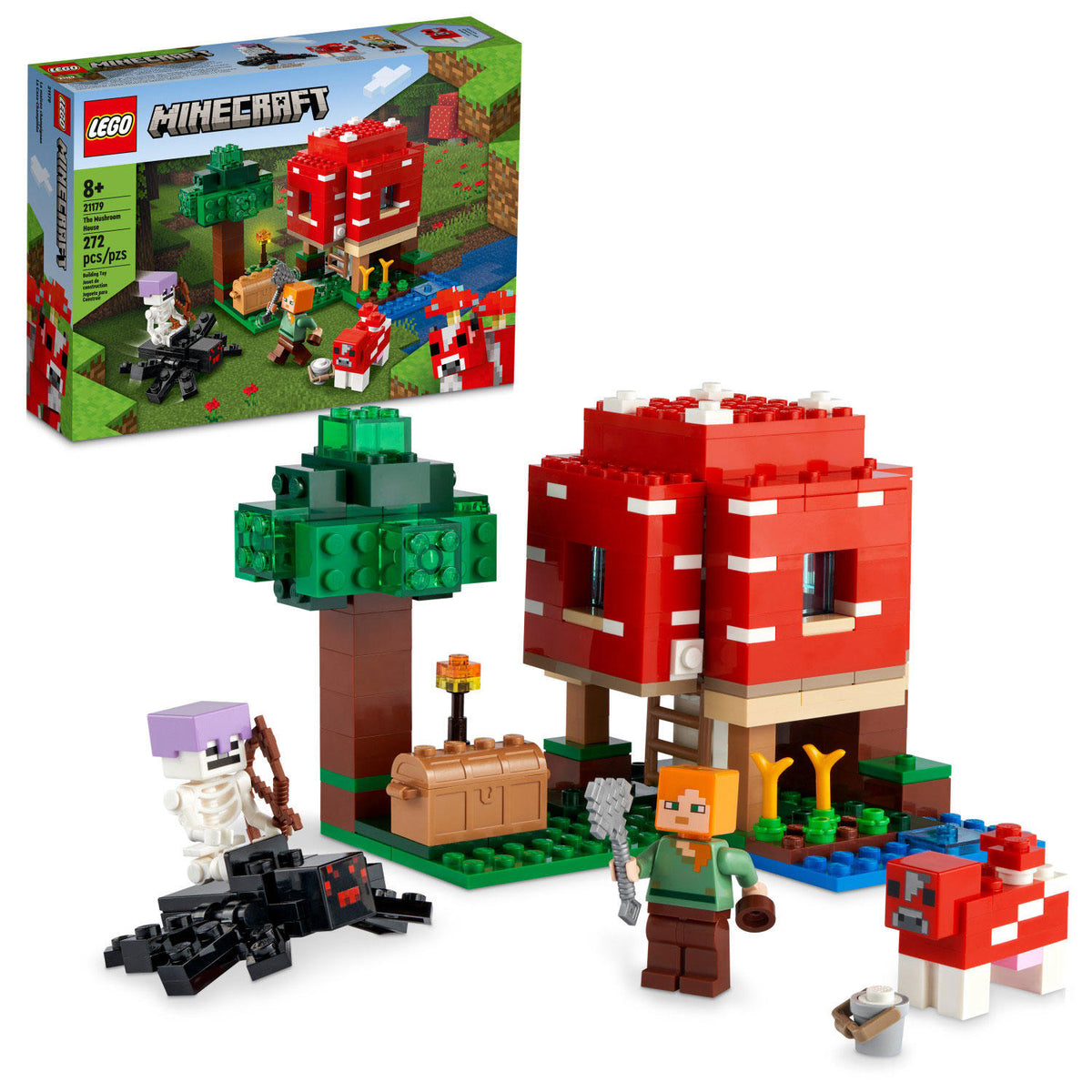 LEGO Minecraft The Mushroom House Building Kit with 272 Pieces, 1 ea