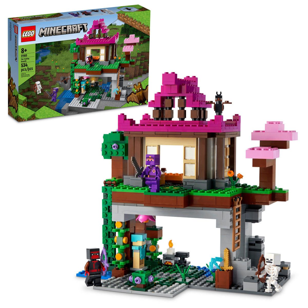 LEGO Minecraft The Training Grounds Building Kit with 537 Pieces, 1 ea