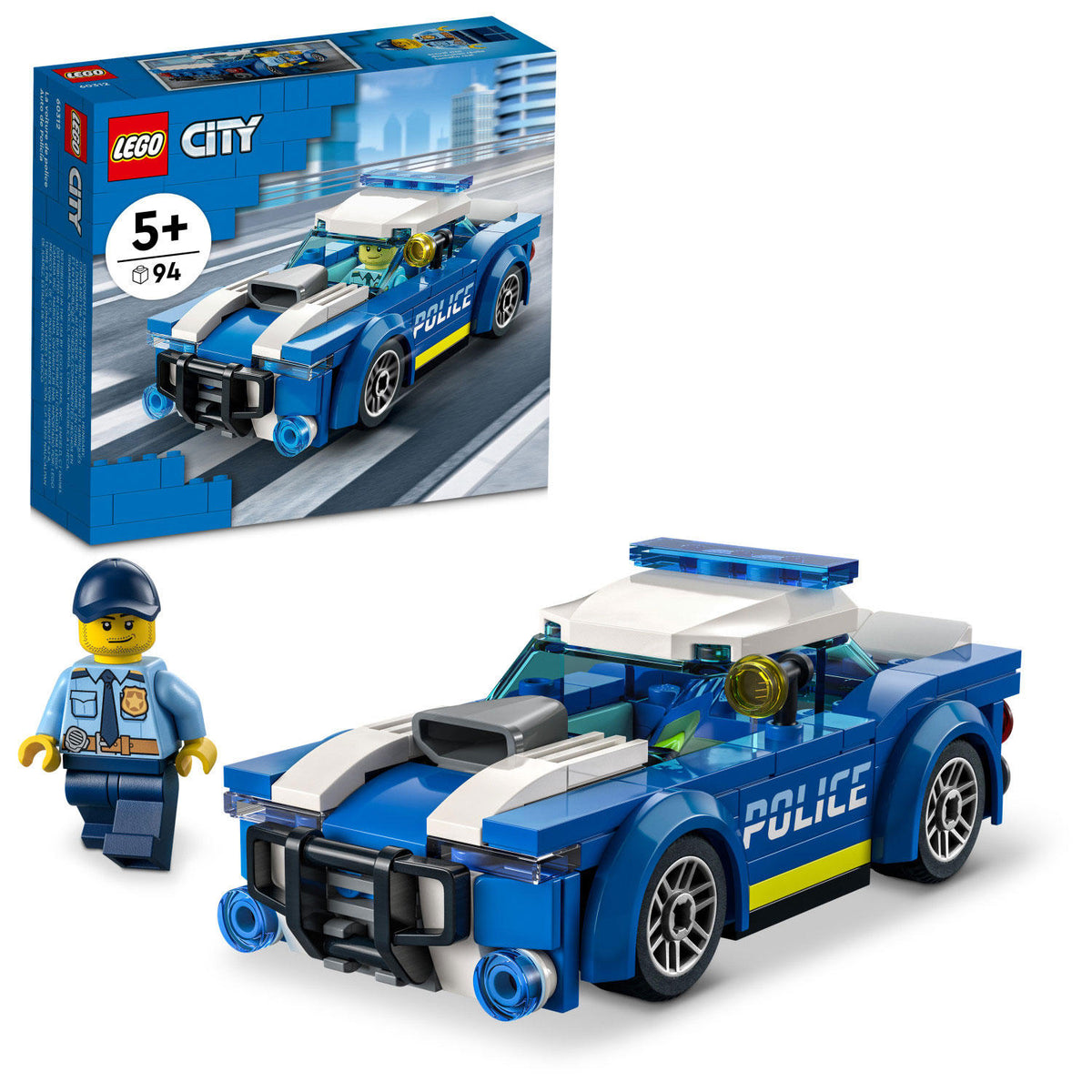 LEGO City Police Car Building Kit with 94 Pieces, 1 ea