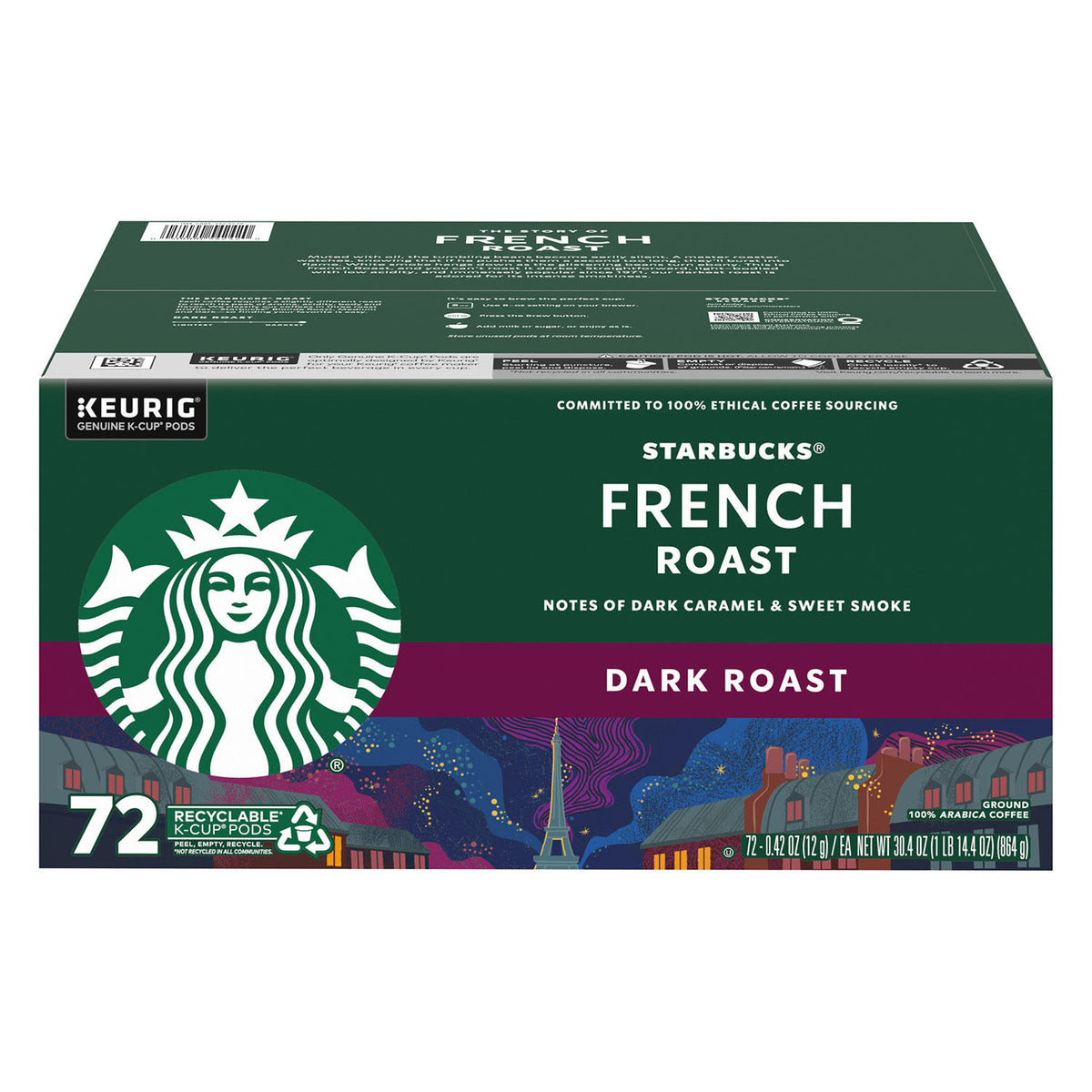 Starbucks French Roast Coffee K-Cups, 72 ea