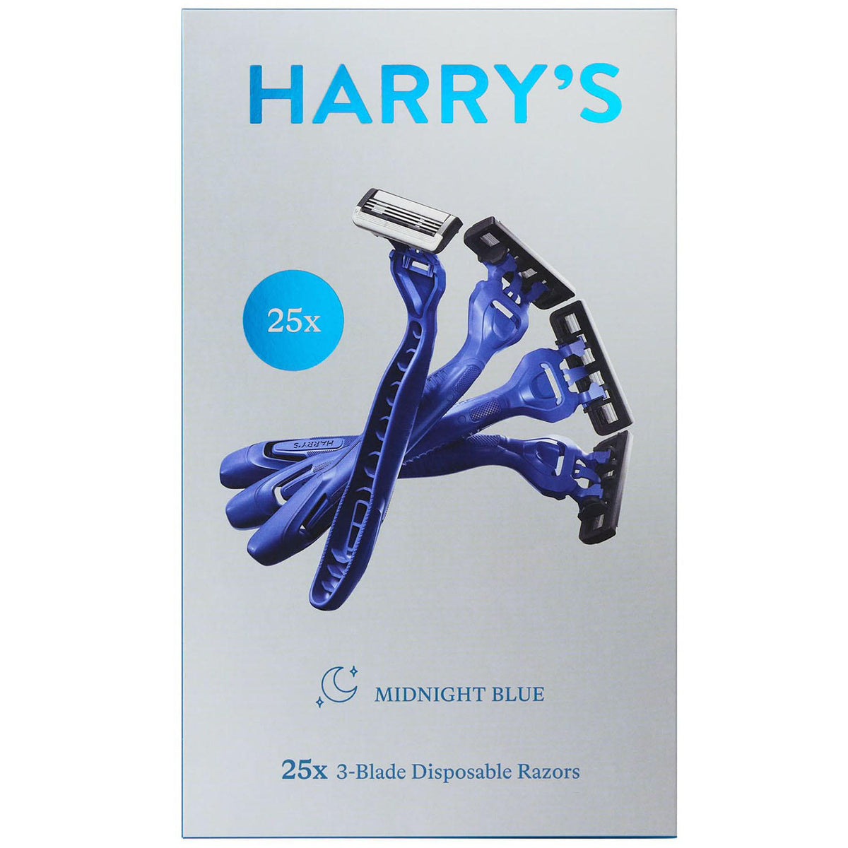Harry's Men's Disposable Razors, Midnight Blue, 25 ea