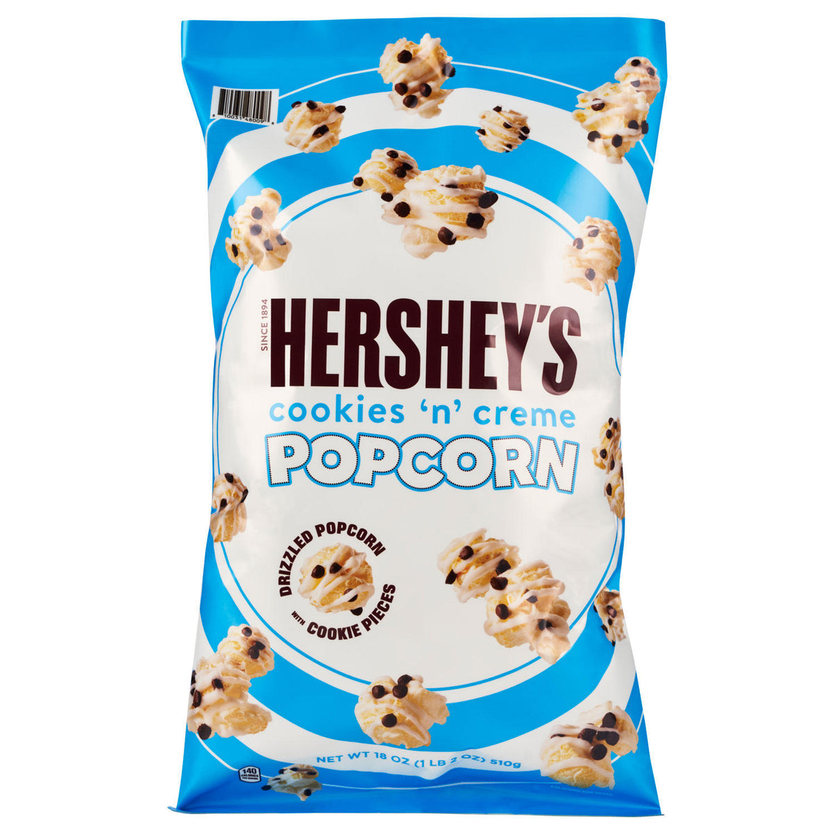 Cookies N Creme Hershey's Drizzled Popcorn, 18 oz