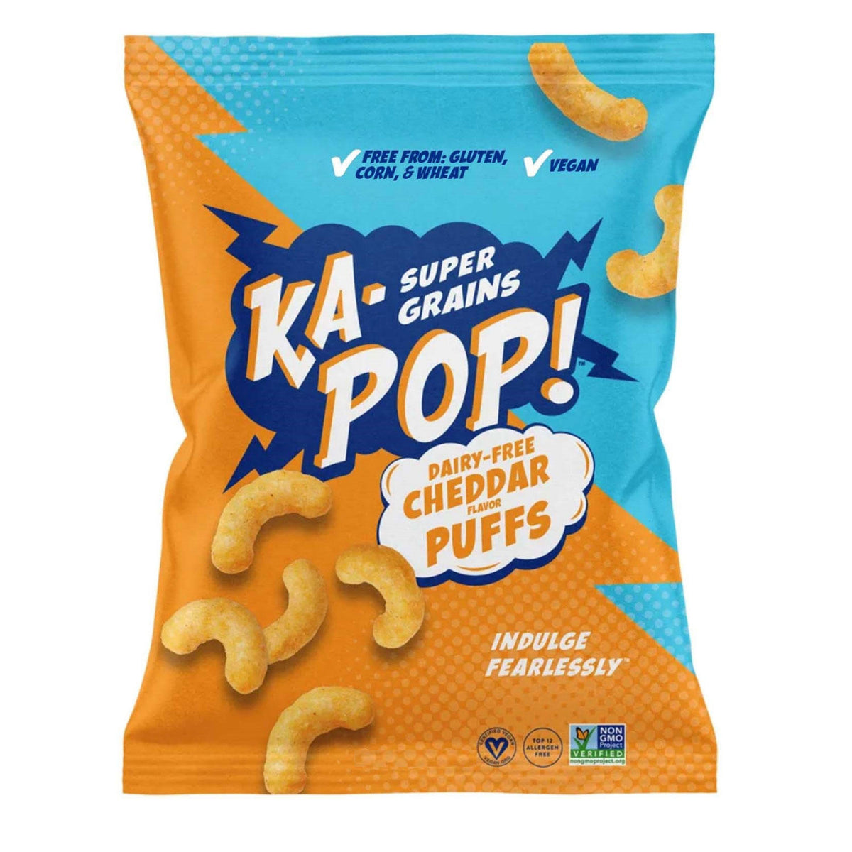 Ka-Pop ! Super Grain Vegan Cheddar Puffs, 16 oz