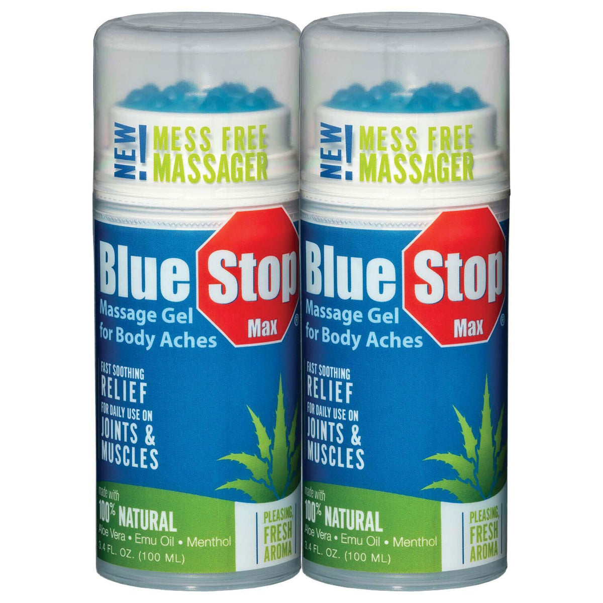 Blue Stop Max Massager Pack, 2 ea