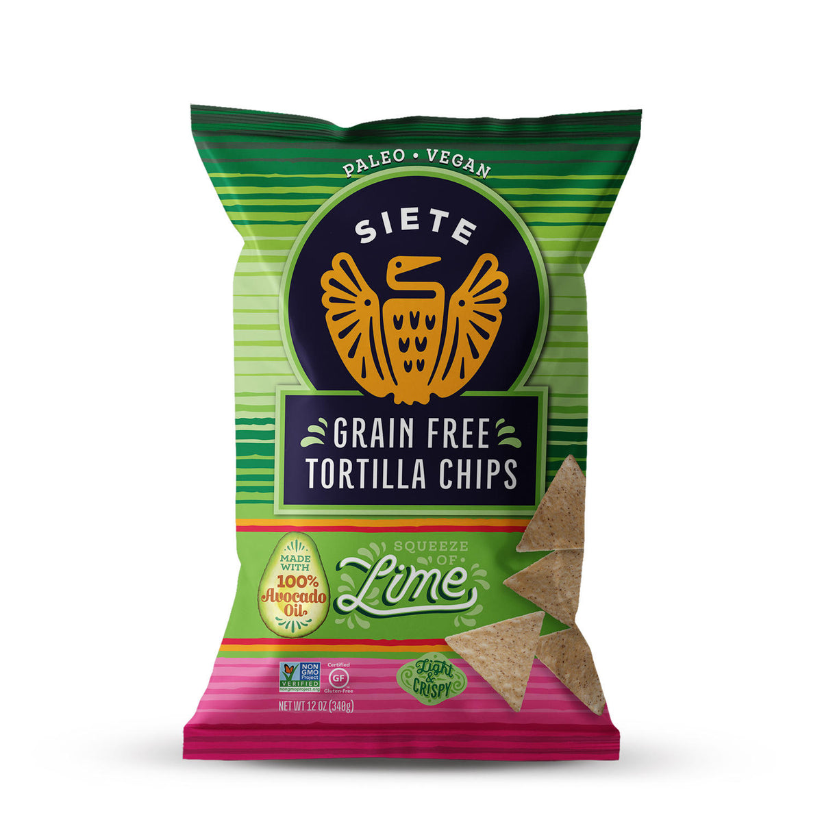 Siete Lime Grain-Free Tortilla Chips, 12 oz