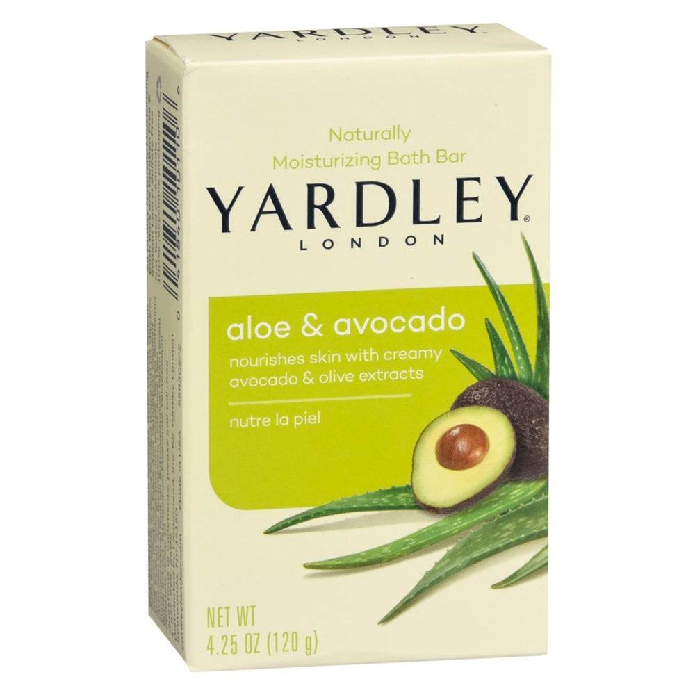 Yardley London Naturally Moisturizing Bath Bar, Aloe & Avocado, 4.25 oz - OTC Shoppe Express